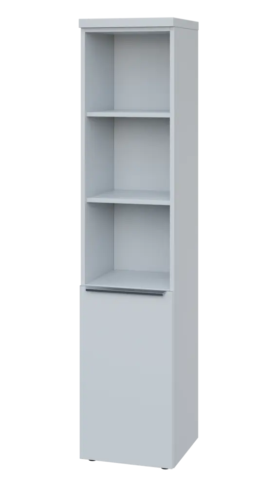 SIN 5 - 4DN3 kancelářská skříň, 1-dveřová/nika, levá, 1820x400x400, bílá