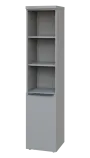 SIN 5 - 4DN3 kancelářská skříň, 1-dveřová/nika, levá, 1820x400x400, šedá