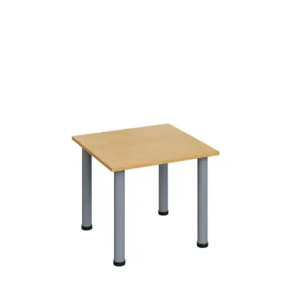 G-43 Konferenční stolek 600 x 600 mm, deska 18 mm, javor horský / nohy stříbrné RAL9006