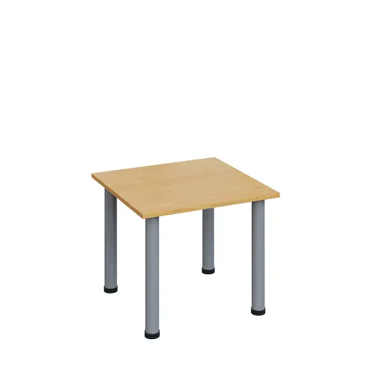 G-43 Konferenční stolek 600 x 600 mm, deska 18 mm, javor horský / nohy stříbrné RAL9006