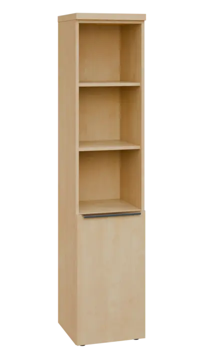 SIN 5 - 4DN3 kancelářská skříň, 1-dveřová/nika, pravá, 1820x400x400, bříza světlá