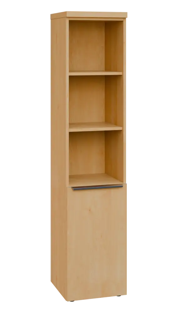 SIN 5 - 4DN3 kancelářská skříň, 1-dveřová/nika, pravá, 1820x400x400, javor horský