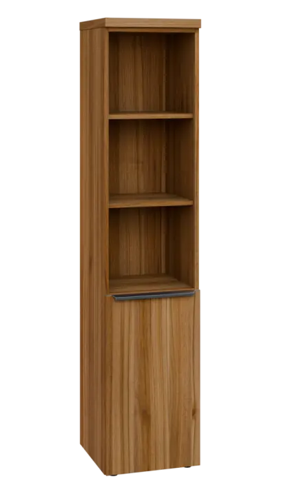 SIN 5 - 4DN3 kancelářská skříň, 1-dveřová/nika, pravá, 1820x400x400, ořech světlý