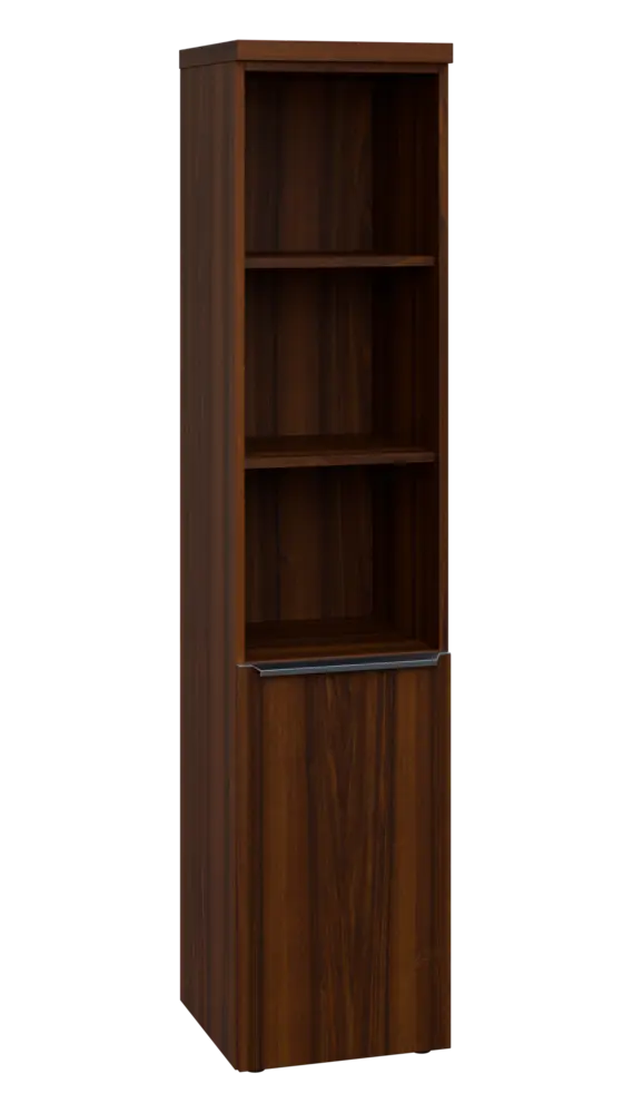 SIN 5 - 4DN3 kancelářská skříň, 1-dveřová/nika, pravá, 1820x400x400, ořech královský