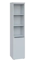 SIN 5 - 4DN3 kancelářská skříň, 1-dveřová/nika, pravá, 1820x400x400, bílá