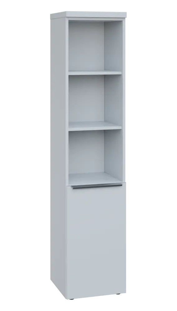 SIN 5 - 4DN3 kancelářská skříň, 1-dveřová/nika, pravá, 1820x400x400, bílá