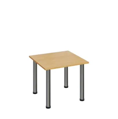 G-43 Konferenční stolek 600 x 600 mm, deska 18 mm, javor horský / nohy chrom