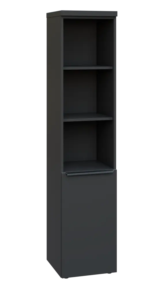 SIN 5 - 4DN3 kancelářská skříň, 1-dveřová/nika, pravá, 1820x400x400, antracit