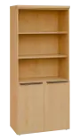 SIN 5 - 8DN3 kancelářská skříň, 2-dveřová/nika, 1820x800x400, javor horský