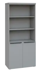 SIN 5 - 8DN3 kancelářská skříň, 2-dveřová/nika, 1820x800x400, šedá
