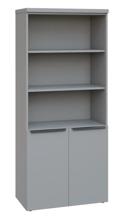 SIN 5 - 8DN3 kancelářská skříň, 2-dveřová/nika, 1820x800x400, šedá