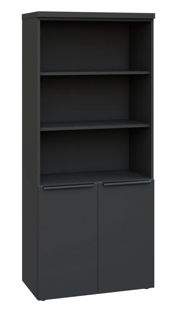 SIN 5 - 8DN3 kancelářská skříň, 2-dveřová/nika, 1820x800x400, antracit