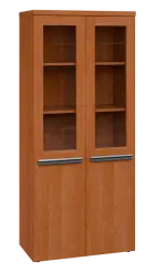 SIN 5 - 8DS kancelářská skříň, 4-dveřová/prosklená, 1820x800x400, olše jantar