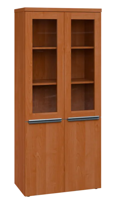 SIN 5 - 8DS kancelářská skříň, 4-dveřová/prosklená, 1820x800x400, olše jantar