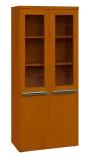 SIN 5 - 8DS kancelářská skříň, 4-dveřová/prosklená, 1820x800x400, třešeň šumavská