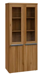 SIN 5 - 8DS kancelářská skříň, 4-dveřová/prosklená, 1820x800x400, ořech světlý