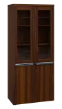 SIN 5 - 8DS kancelářská skříň, 4-dveřová/prosklená, 1820x800x400, ořech královský