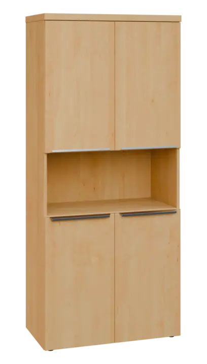 SIN 5 - 84DN kancelářská skříň, 4-dveřová/nika, 1820x800x400, javor horský