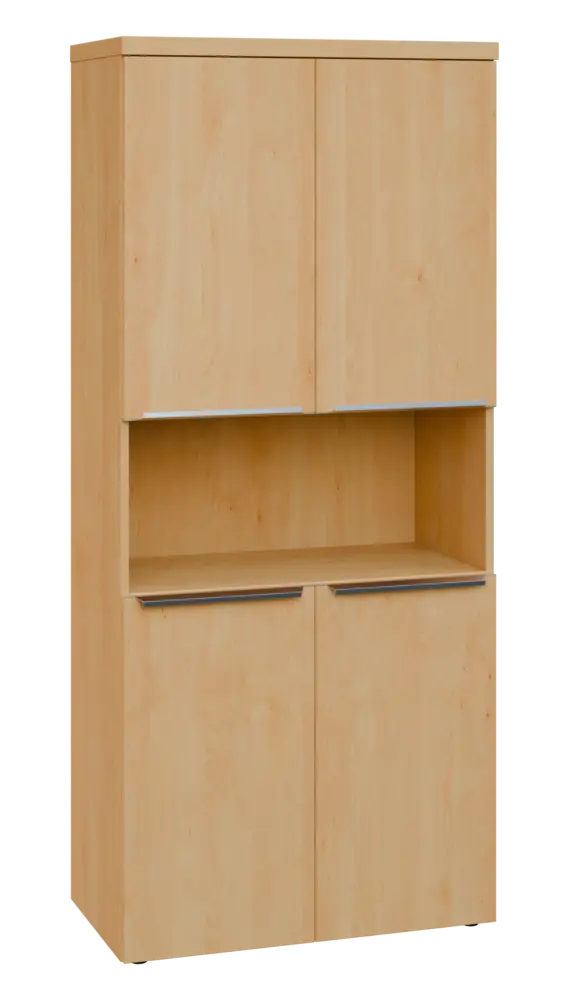 SIN 5 - 84DN kancelářská skříň, 4-dveřová/nika, 1820x800x400, javor horský
