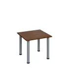 G-43 Konferenční stolek 600 x 600 mm, deska 18 mm, ořech královský / nohy stříbrné RAL9006