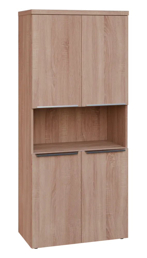 SIN 5 - 84DN kancelářská skříň, 4-dveřová/nika, 1820x800x400, dub bardolino