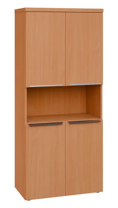 SIN 5 - 84DN kancelářská skříň, 4-dveřová/nika, 1820x800x400, buk royal