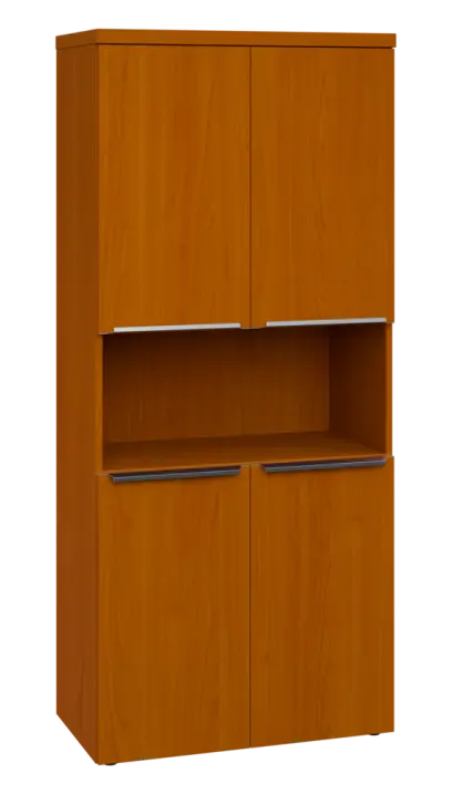 SIN 5 - 84DN kancelářská skříň, 4-dveřová/nika, 1820x800x400, třešeň šumavská