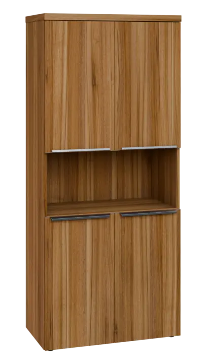 SIN 5 - 84DN kancelářská skříň, 4-dveřová/nika, 1820x800x400, ořech světlý