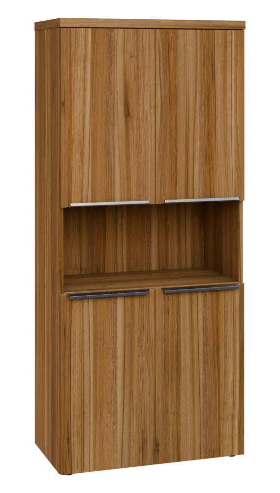 SIN 5 - 84DN kancelářská skříň, 4-dveřová/nika, 1820x800x400, ořech světlý