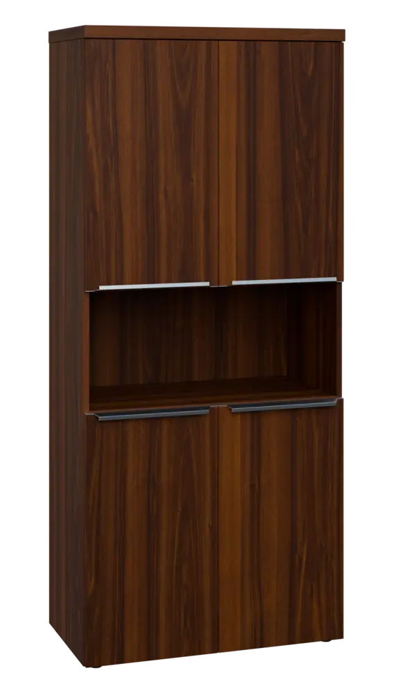 SIN 5 - 84DN kancelářská skříň, 4-dveřová/nika, 1820x800x400, ořech královský