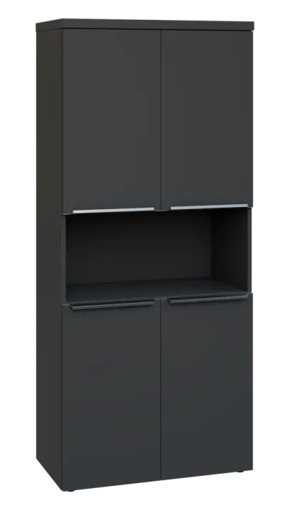 SIN 5 - 84DN kancelářská skříň, 4-dveřová/nika, 1820x800x400, antracit