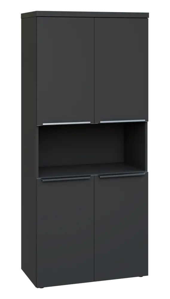 SIN 5 - 84DN kancelářská skříň, 4-dveřová/nika, 1820x800x400, antracit