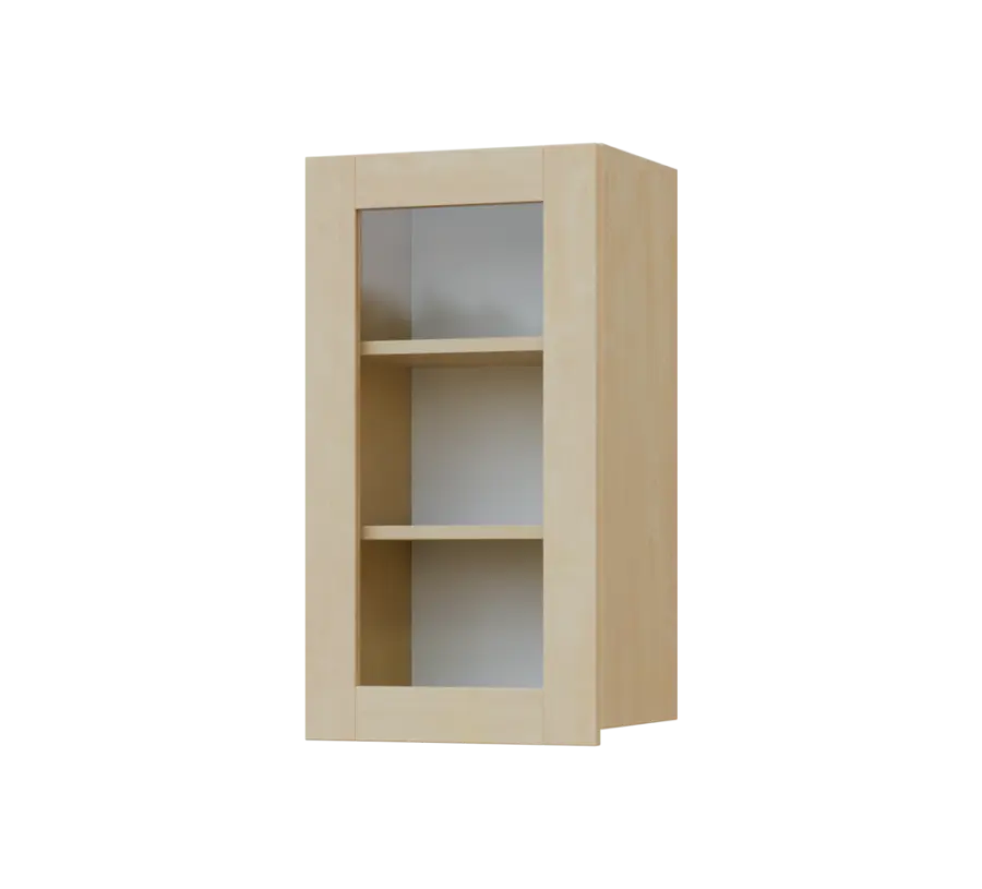 SIH - 4S horní skříňka, 1-dveřová, prosklená, levá, 750x400x300, bříza světlá
