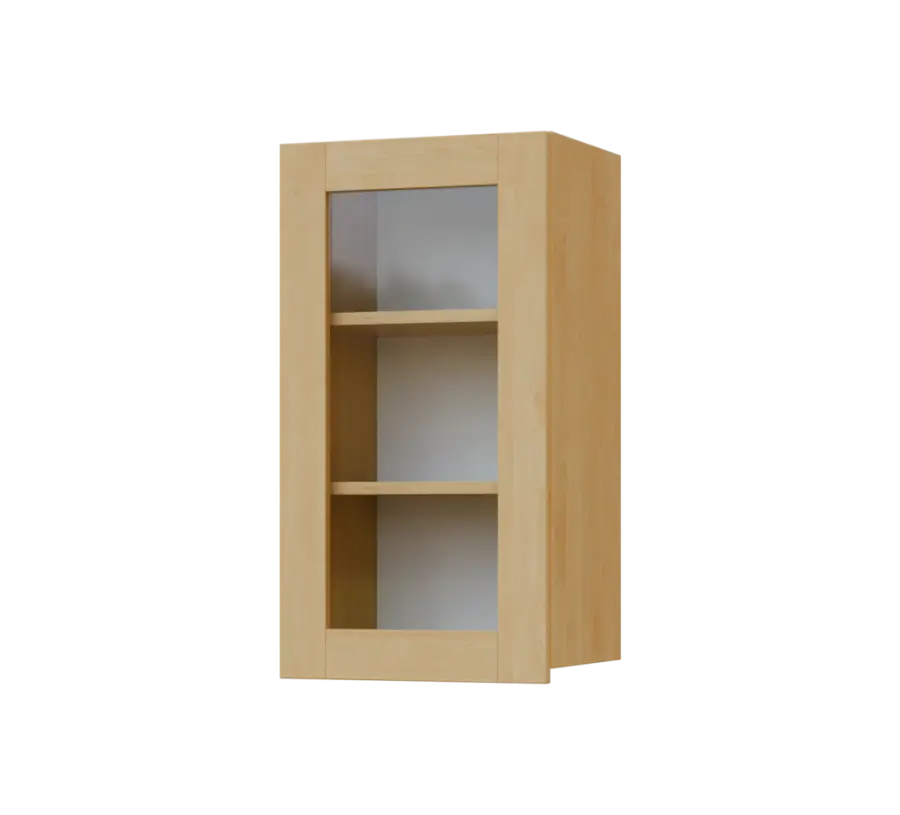 SIH - 4S horní skříňka, 1-dveřová, prosklená, levá, 750x400x300, javor horský