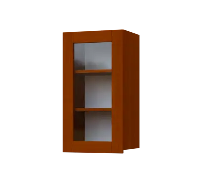 SIH - 4S horní skříňka, 1-dveřová, prosklená, levá, 750x400x300, třešeň šumavská