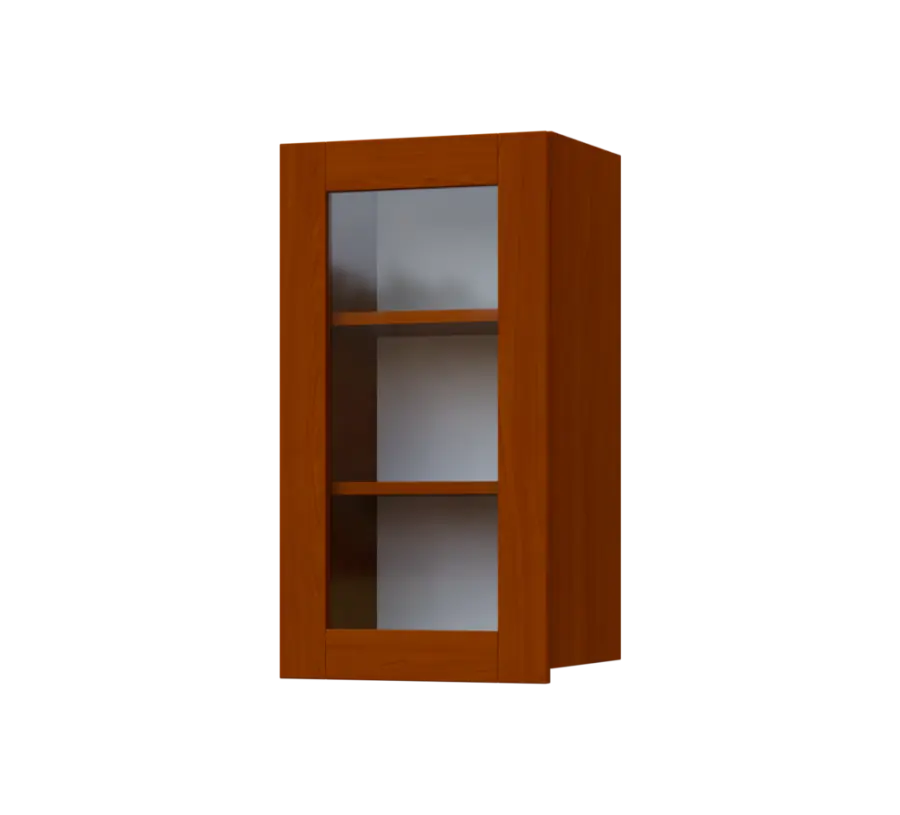 SIH - 4S horní skříňka, 1-dveřová, prosklená, levá, 750x400x300, třešeň šumavská