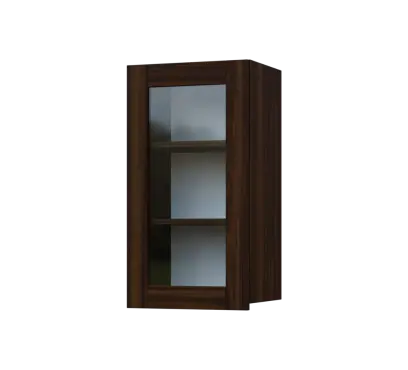 SIH - 4S horní skříňka, 1-dveřová, prosklená, levá, 750x400x300, ořech královský