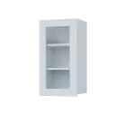 SIH - 4S horní skříňka, 1-dveřová, prosklená, levá, 750x400x300, bílá