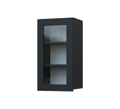 SIH - 4S horní skříňka, 1-dveřová, prosklená, levá, 750x400x300, antracit