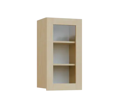 SIH - 4S horní skříňka, 1-dveřová, prosklená, pravá, 750x400x300, bříza světlá