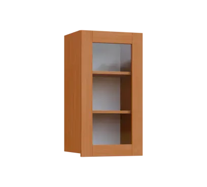 SIH - 4S horní skříňka, 1-dveřová, prosklená, pravá, 750x400x300, buk royal