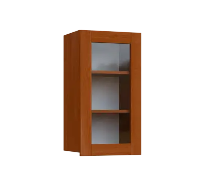 SIH - 4S horní skříňka, 1-dveřová, prosklená, pravá, 750x400x300, olše jantar