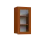 SIH - 4S horní skříňka, 1-dveřová, prosklená, pravá, 750x400x300, olše jantar