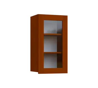 SIH - 4S horní skříňka, 1-dveřová, prosklená, pravá, 750x400x300, třešeň šumavská