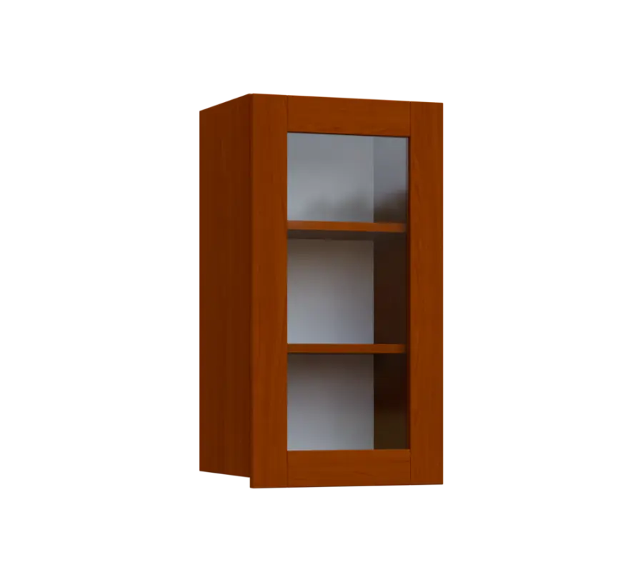SIH - 4S horní skříňka, 1-dveřová, prosklená, pravá, 750x400x300, třešeň šumavská