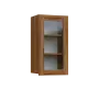 SIH - 4S horní skříňka, 1-dveřová, prosklená, pravá, 750x400x300, ořech světlý
