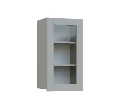 SIH - 4S horní skříňka, 1-dveřová, prosklená, pravá, 750x400x300, šedá