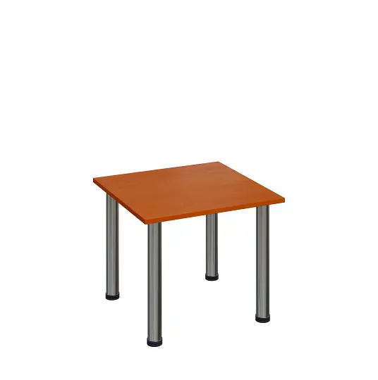 G-43 Konferenční stolek 600 x 600 mm, deska 18 mm, třešeň šumavská / nohy chrom