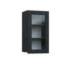 SIH - 4S horní skříňka, 1-dveřová, prosklená, pravá, 750x400x300, antracit