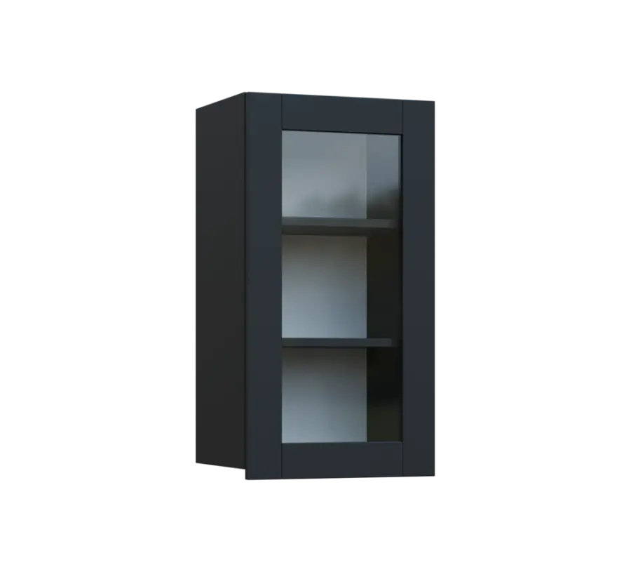 SIH - 4S horní skříňka, 1-dveřová, prosklená, pravá, 750x400x300, antracit